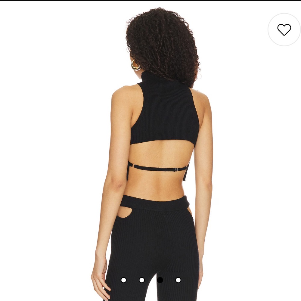 Camilla Coehllo x Revolve Cropped Ribbed Mock Neck Top